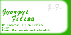 gyorgyi filipp business card